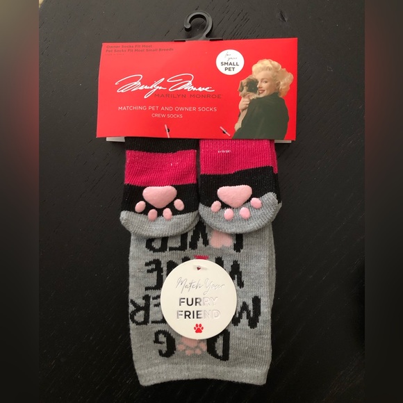 Cute matching pet and owner socks. Reads ~ “ Dog Mother Wine Lover” 🍷 - Picture 1 of 3